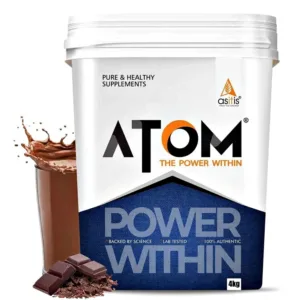 AS-IT-IS Nutrition ATOM POWER Whey Protein XL Dark Rich Chocolate (24g / 4 Kg) – High Protein Formula