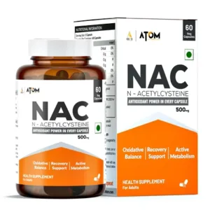 ATOM NAC N-Acetylcysteine 500mg I 60 Veg Capsules – Premium Formula