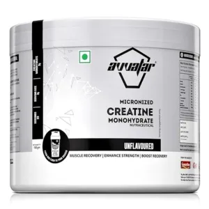 Avvatar Micronized Creatine Monohydrate Powder , | Unflavoured (100G / 33 Servings) – Strength & Power Booster