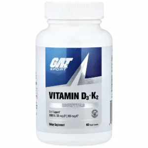 Gat Sport, Essentials, Vitamin D3 & K2, 60 Veggie Capsules – Daily Health & Wellness