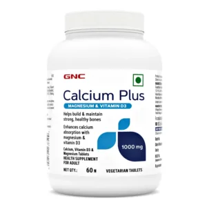 GNC Calcium Plus 1000mg with Magnesium & Vitamin D3 Tablets – Bone Health Formula