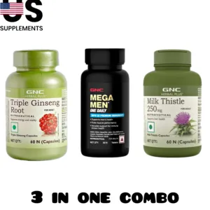 Gnc Combo 3 In 1 Gnc Ginseng + Gnc Milk Thistle + Gnc Multivitamin – Daily Health & Wellness