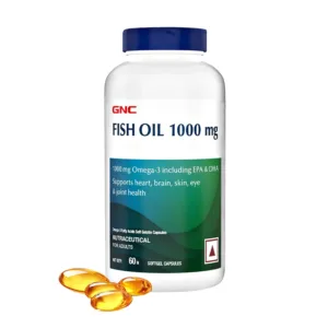 GNC Fish Oil Omega 3 Triple Strength Capsules (1000mg) – Heart & Brain Care