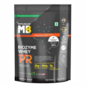 MuscleBlaze Biozyme Whey PR Refill Pack (2Kg) – High Protein Formula