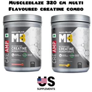 MuscleBlaze Creatine Monohydrate CreAMP, Flavoured Combo Pack (320 G / 2 Pc) – Strength & Power Booster